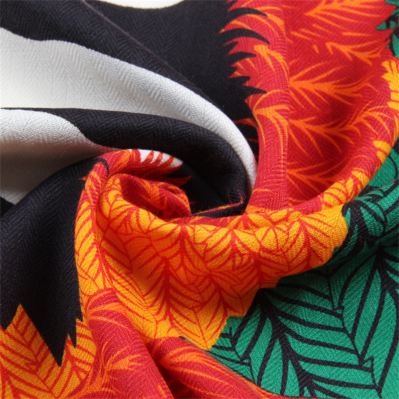POBING foulard en cachemire de soie femmes châles roulés à la main mouche cheval imprimé foulards carrés enveloppes dame Bandana grand Hijabs femme Foulards