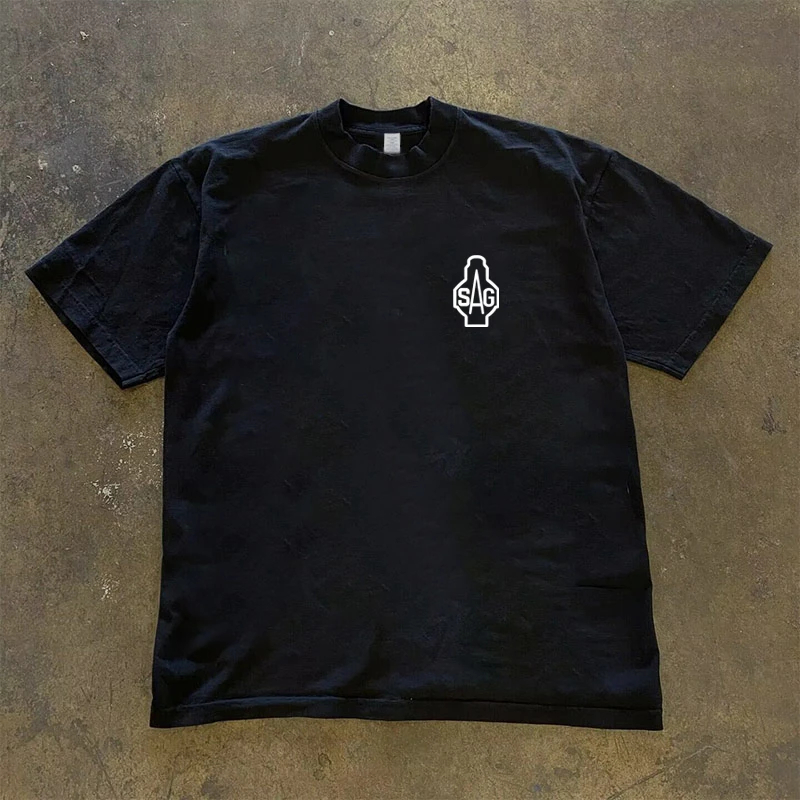 Graphique pour hommes en SAG MK3 T-Shirt 100% coton évacuant la transpiration respirant haute qualité T-Shirt décontracté pour les passionnés militaires