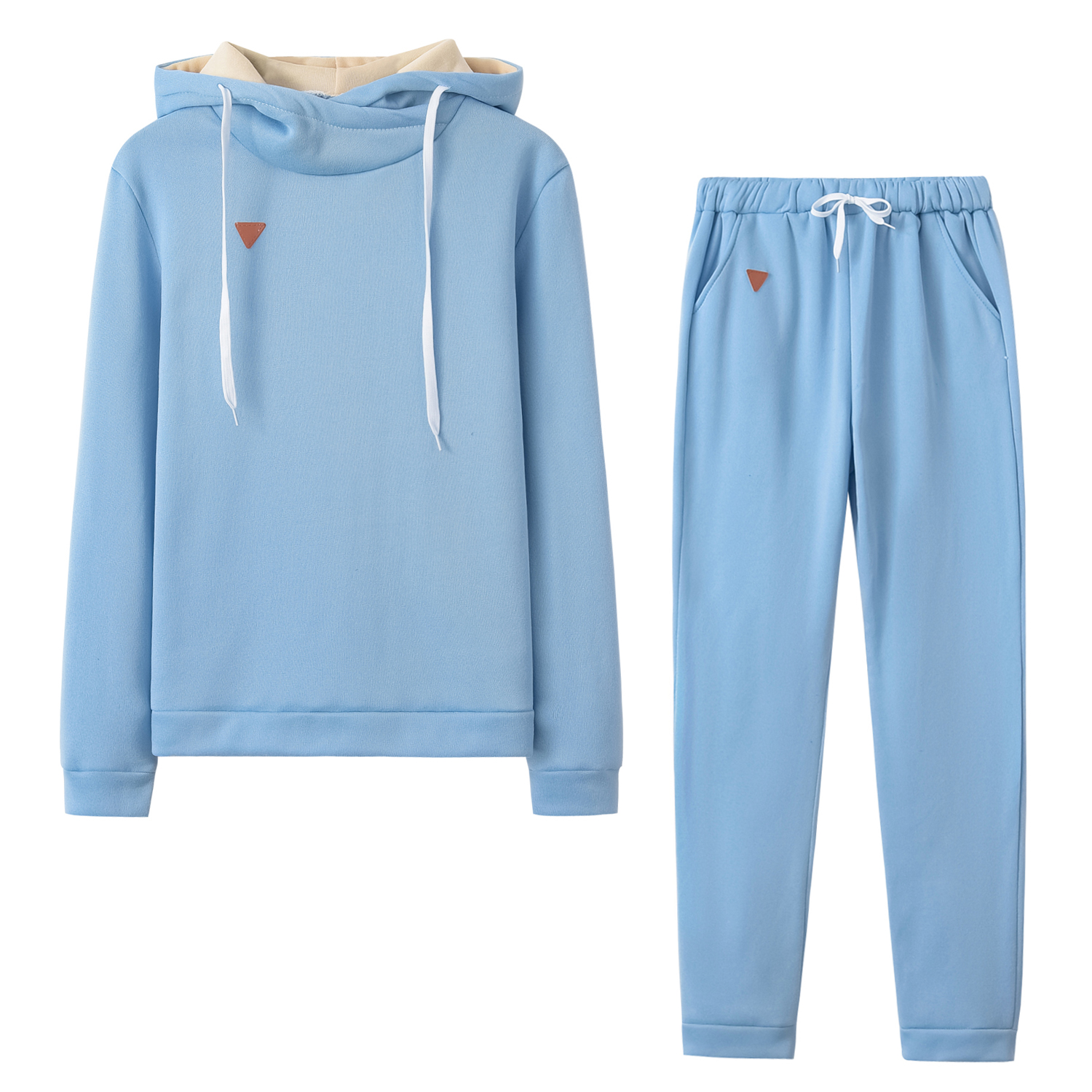 Automne et hiver Europe et états-unis vêtements pour femmes Style polaire mode joints en cuir chapeau à manches longues Sport décontracté