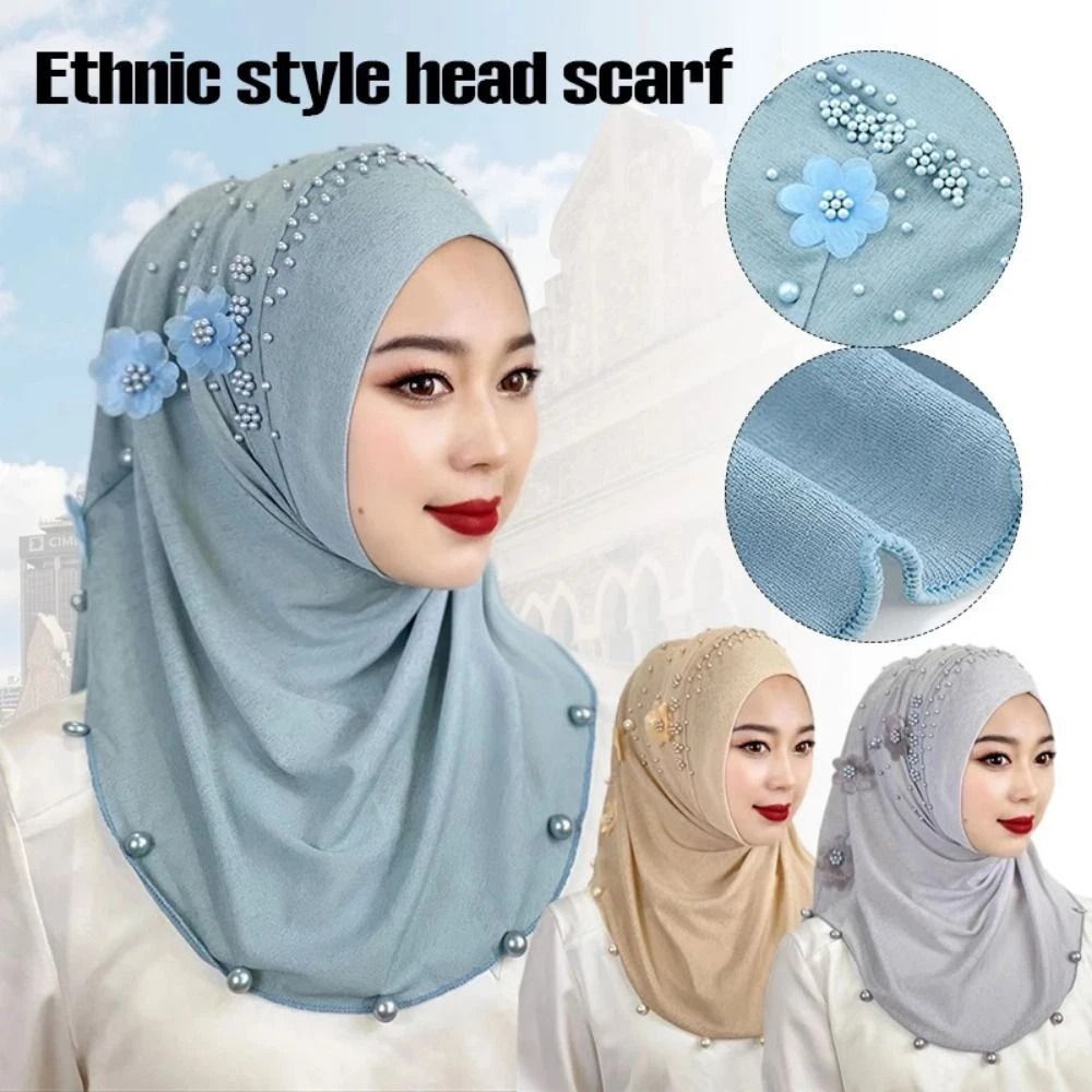 Mode haut noeud Ramadan Hijab respirant couleur unie foulard islamique tirer sur une pièce tête enveloppement casquette