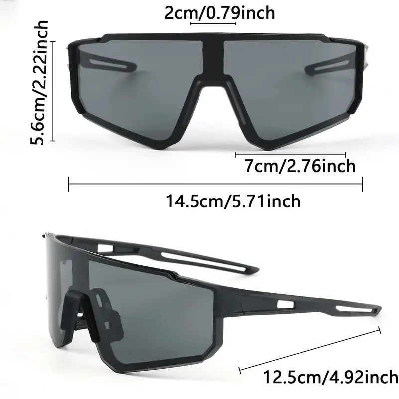 Lunettes surround classiques pour hommes avec montures surdimensionnées, lunettes non décoratives pour un usage quotidien, lunettes pour hommes