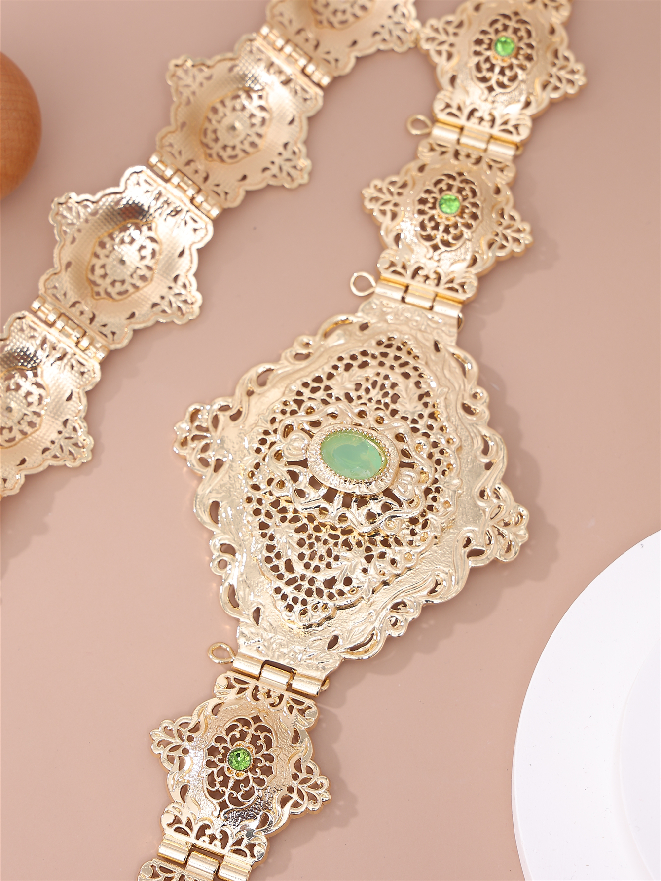 Caftan Chic pour femmes, ceinture de mariage en métal couleur or, ceinture marocaine de luxe pour robe longue, longueur réglable, bijoux de corps