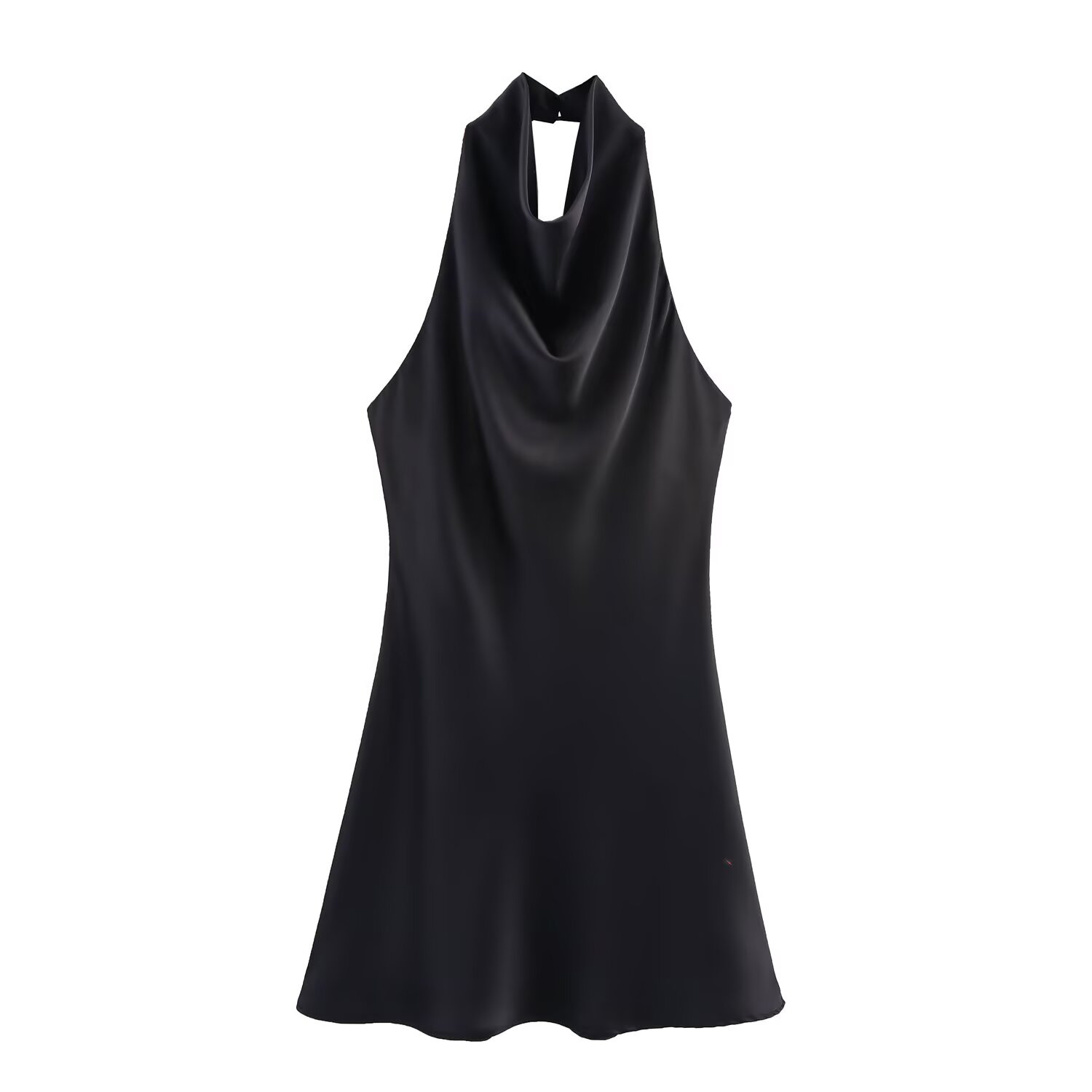 Robe d'été pour femmes, vêtements de tempérament Simple, à la mode et Sexy, dos nu, Texture en Satin de soie, col suspendu, nouvelle collection 2025