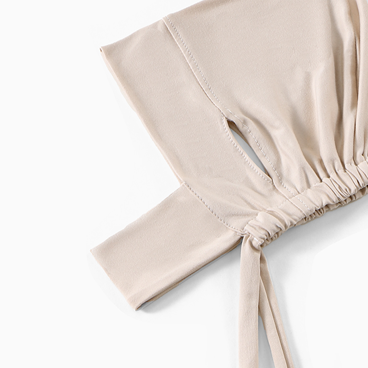 Sous-bonnet en coton jersey musulman avec ouverture pour les oreilles, sous-voile hijab, cache-cou, bandeau turban extensible uni, Ramadan