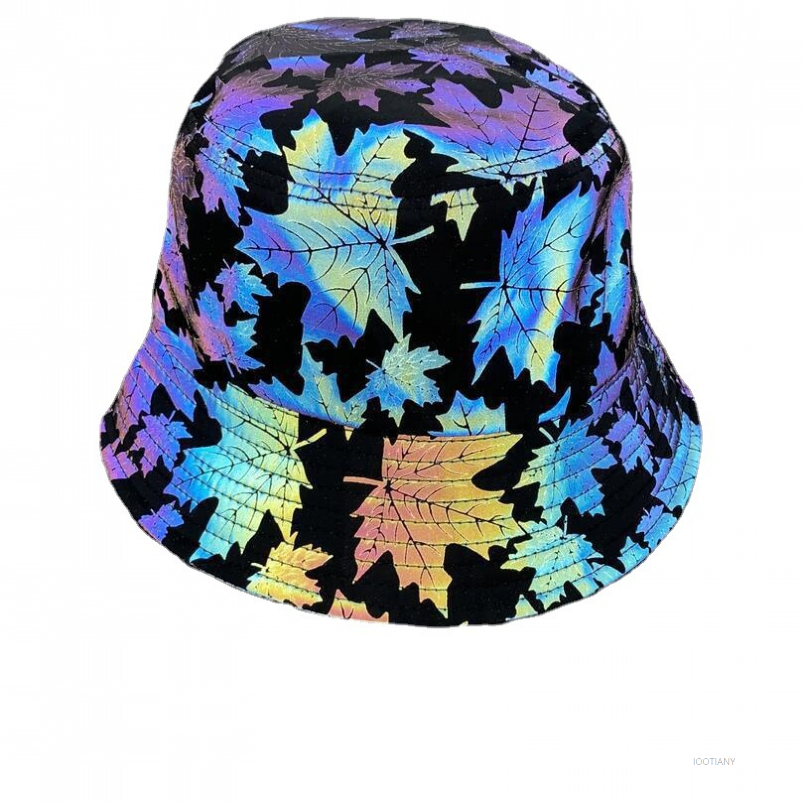 Chapeau de pêcheur réfléchissant coloré pour hommes et femmes, chapeau de soleil Hip-hop pour boîte de nuit, arc-en-ciel, chapeau de Cosplay d'halloween, coiffure de carnaval