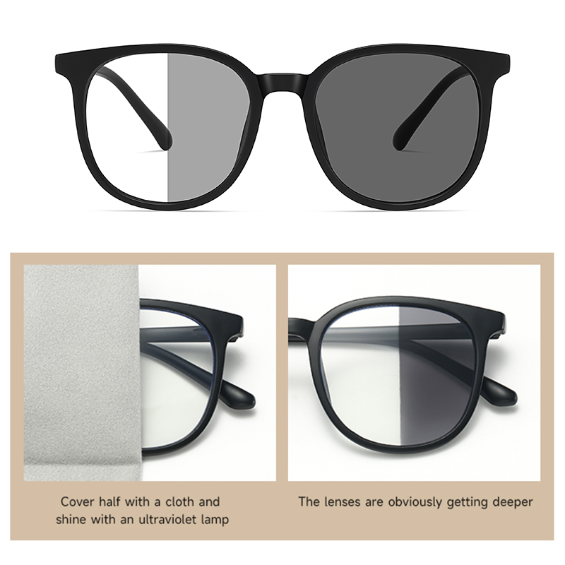BEAU FIVE Lunettes pour femmes à monture carrée à couleurs changeantes pour les déplacements quotidiens, forme de visage flatteuse, légères et élégantesF112
