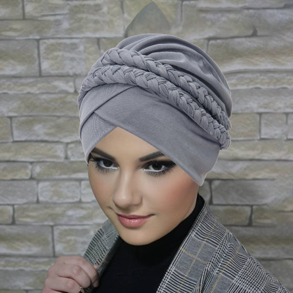 Nouveau Turban Musulman Tressé 2026 – Bonnet Hijab Uni pour Femme, Foulard Chimio Islamique, Voile de Tête pour Dames, Couvre-chef Hijab