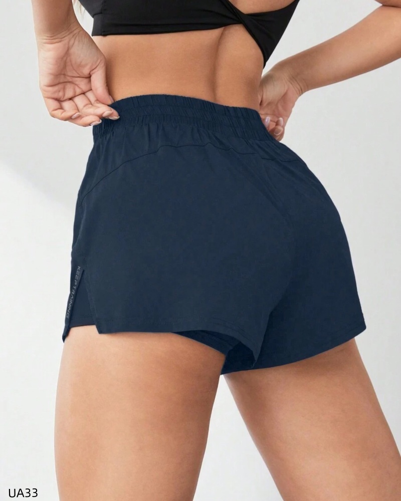 Short de sport taille haute pour femmes, avec poche Double couche, ajustement serré, Design Slim pour la course à pied, séchage rapide