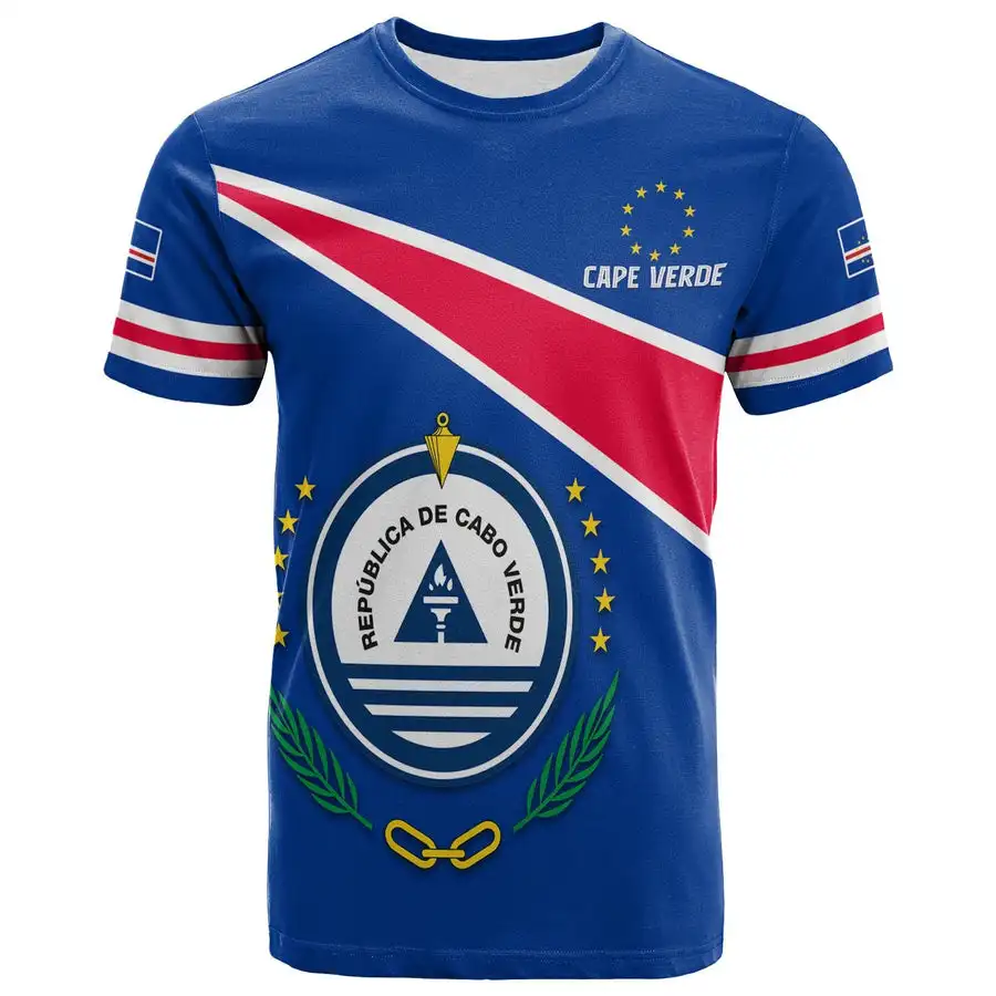 Cape Verde drapeau National emblème imprimé T-shirt casquette Vert Caboverde hommes femmes T-shirt vert Bandana Vert surdimensionné célébration t-shirts
