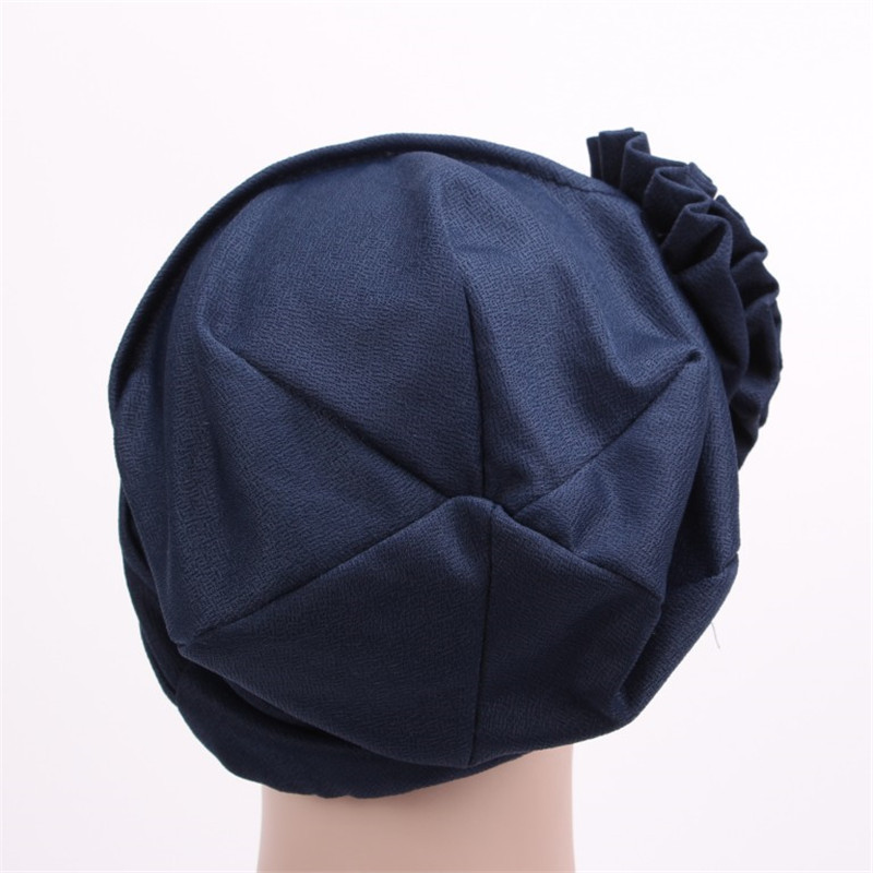 Élégant brillant Turban casquette femmes musulman Hijab islamique Jersey chimio casquette grande fleur foulard dames tête enveloppement couverture Hijab écharpe