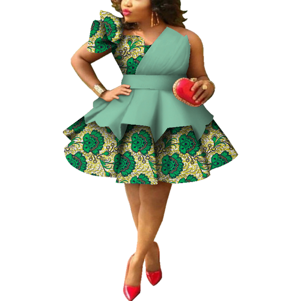 Robes africaines pour femmes Ankara imprimer bretelles robes multicouches Dashiki fête de mariage robe de soirée vêtements africains WY4213