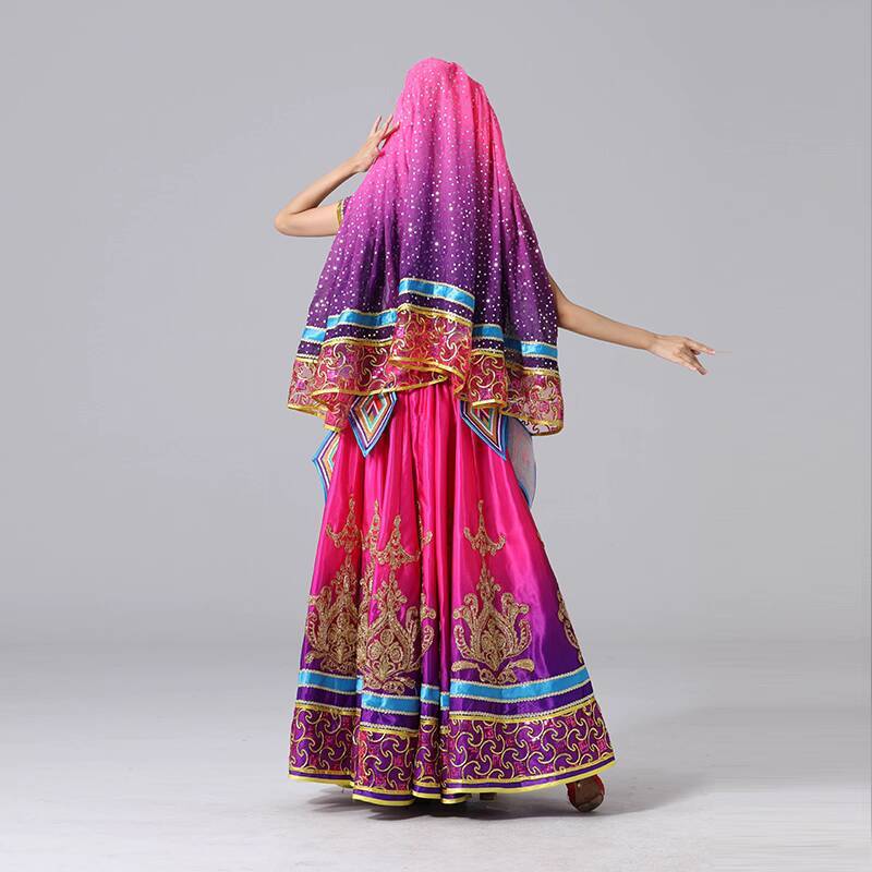 Costume de spectacle de danse indienne pour femmes, tenue de danse de Style exotique, Costume de spectacle de danse du ventre, danse du Xinjiang ouïghoure