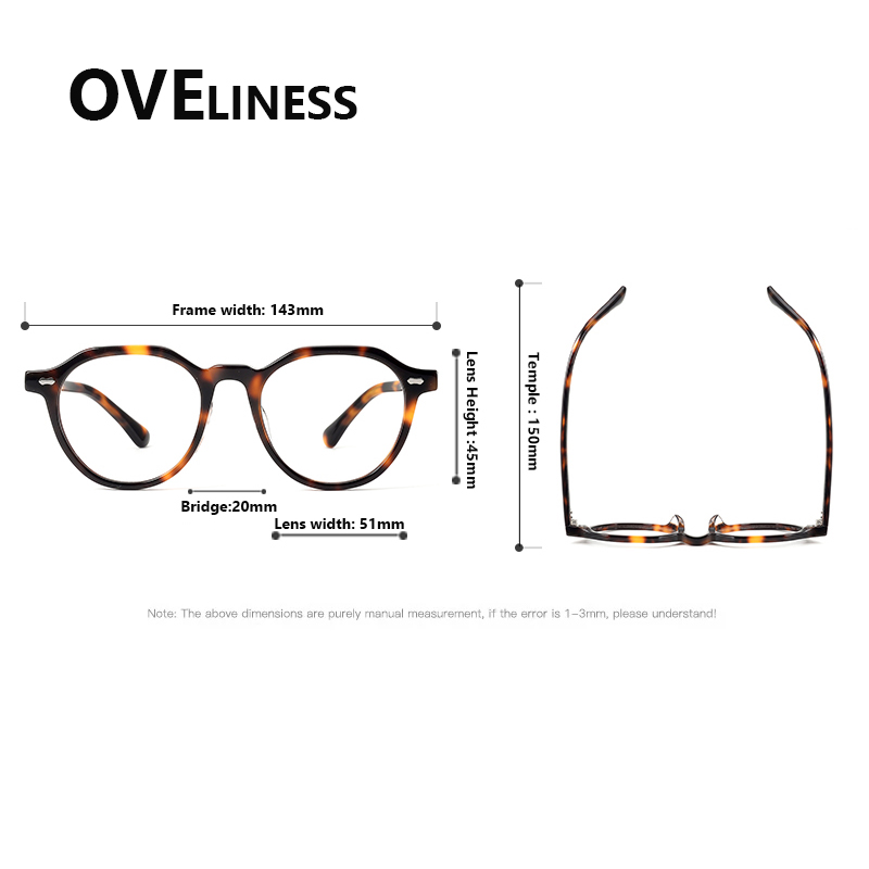 Monture de lunettes rondes rétro faites à la main japonaises pour hommes et femmes, monture de lunettes en acétate vintage, lunettes complètes, 2025