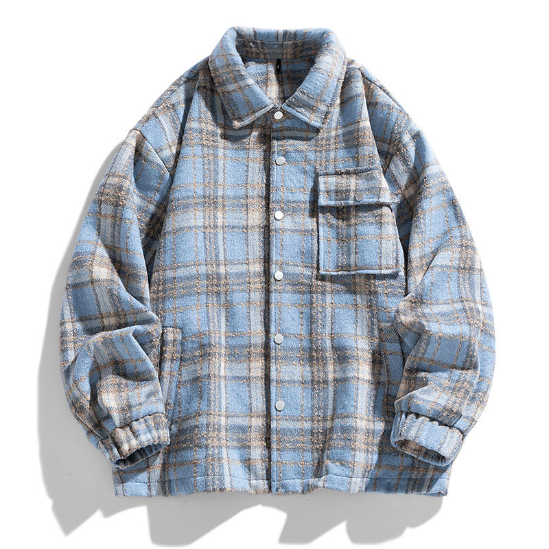 Veste à carreaux Vintage japonaise pour hommes, manteau de marque à la mode, ample, grande taille, décontracté, pour étudiants, Couple, manteau quotidien, nouvelle collection 2024