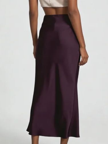 Jupe longue en satin pour femme, taille haute, couleur unie, décontractée, basique, coupe sirène, chic, pour l'été et les soirées 2026