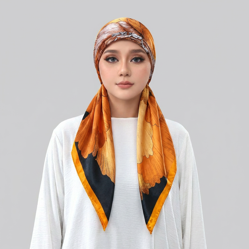 Hijab imprimé tendance, châle antidérapant pour femmes, écharpe avec bande antidérapante, foulard musulman, turban, couvre-chef pour l'Aïd en Malaisie