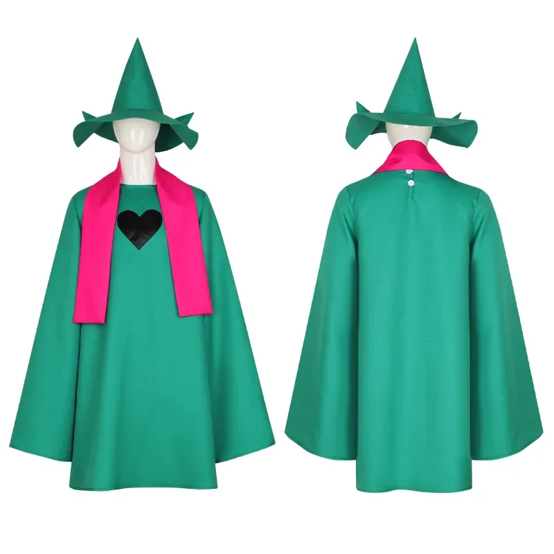 Sweat à capuche cosplay Undertale Ralsei, cape cosplay Deltarune avec chapeau et écharpe, costume d'Halloween