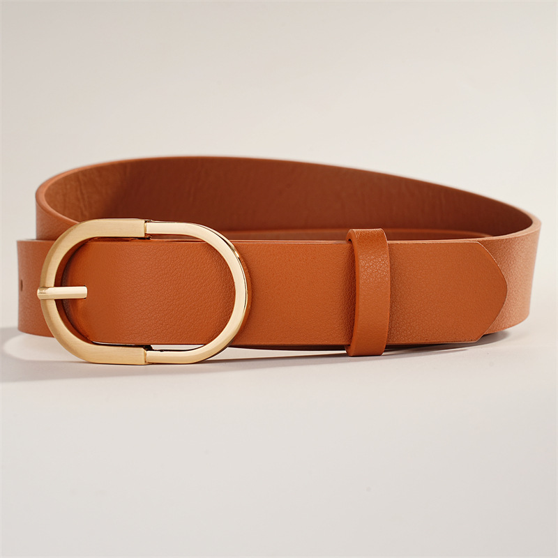Ceinture rétro pour femmes, ceinture en cuir PU de haute qualité, noire, kaki, avec boucle, tendance populaire, pour pantalons et jeans