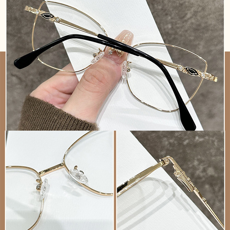 Les nouvelles montures de lunettes carrées en métal pour hommes et femmes sont très rétro et qui peuvent empêcher la lumière bleue.