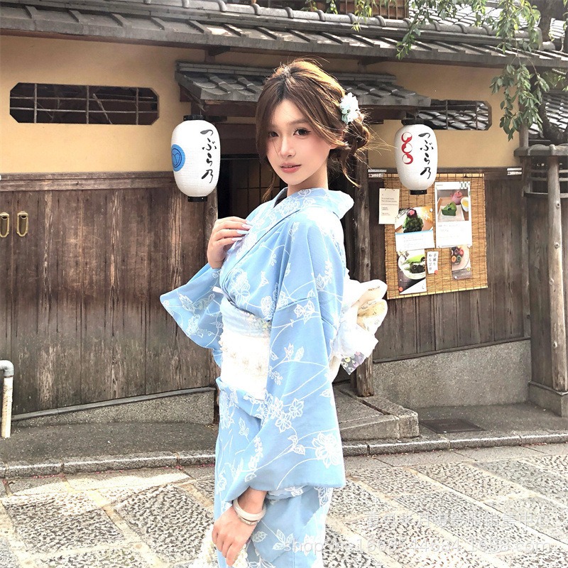 Kimono traditionnel amélioré de style japonais, robe Yukata pour fille de dieu, Photo japonaise, vêtements Photo