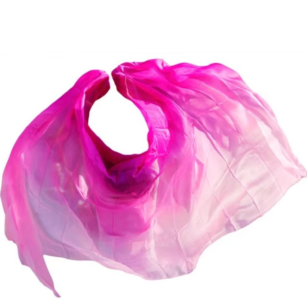 Accessoires de Costumes 100% soie voiles de danse du ventre dégradé de couleur 250cm x 120cm voile châles Texture légère châle de danse