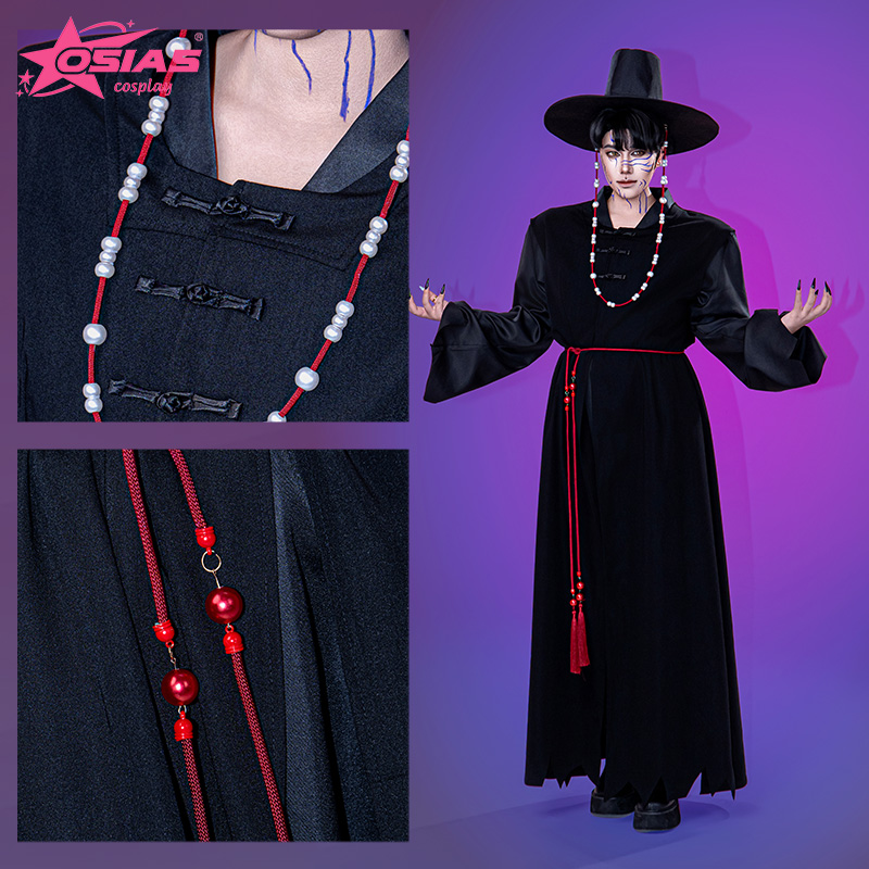 Costume de cosplay OSIAS Jinu, tenue de scène pour votre idole, noir
