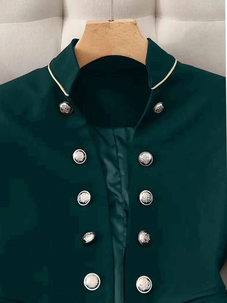 Élégant Blazer à Queue de Pie pour Femmes 2026, Hauts Chics à Col Montant, Veste à Manches Longues, Vêtement d'Extérieur pour Femme de Bureau, Mode Printemps Automne