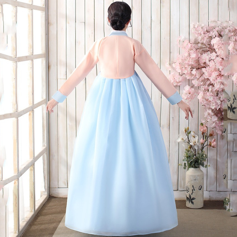 Robe Hanbok coréenne pour femmes, Costume de danse sur scène traditionnel ancien, vêtements asiatiques, Lady Palace, tissu de danse de mariage coréen
