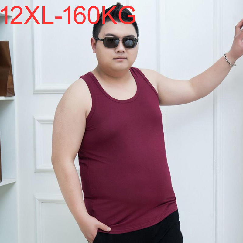 12XL débardeurs hommes 10XL hommes sueur grande taille gilet été super grand sans manches Modal maillot de corps grande taille musculation entraînement