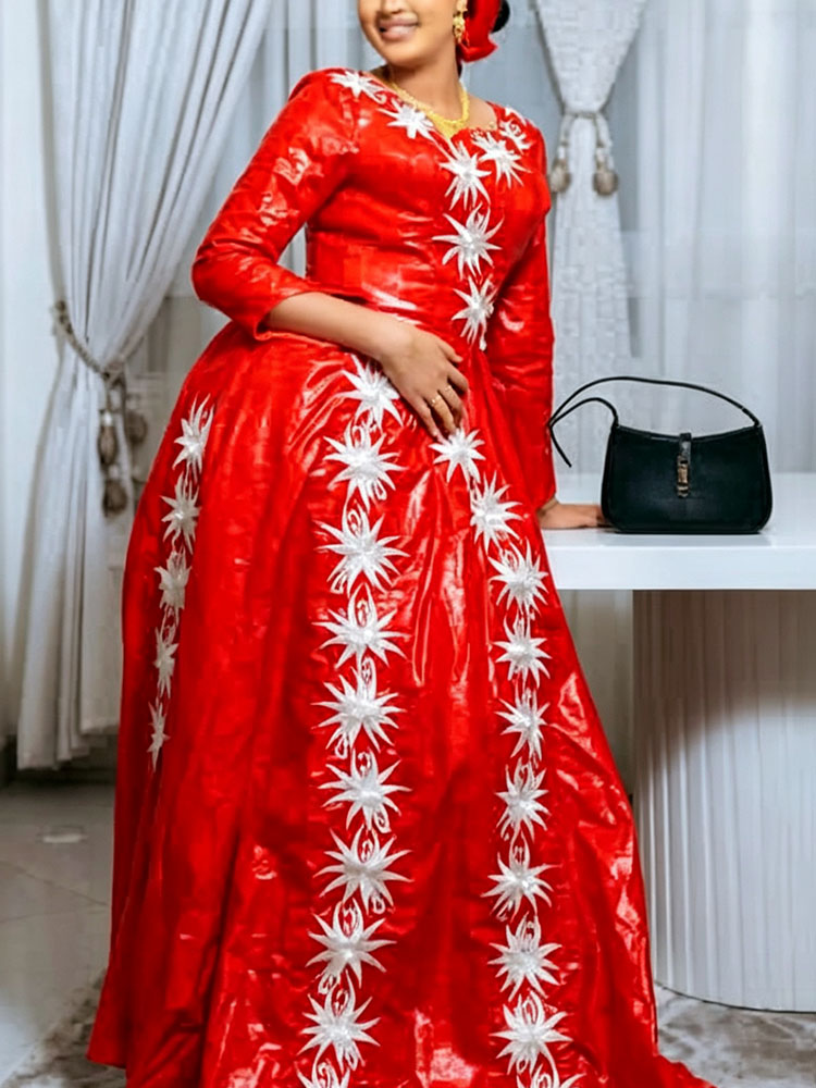 Robe longue Abaya Boubou imprimée Bazin Riche grande taille pour femme, Kaftan africain, Robe de soirée, de mariage ou de cérémonie