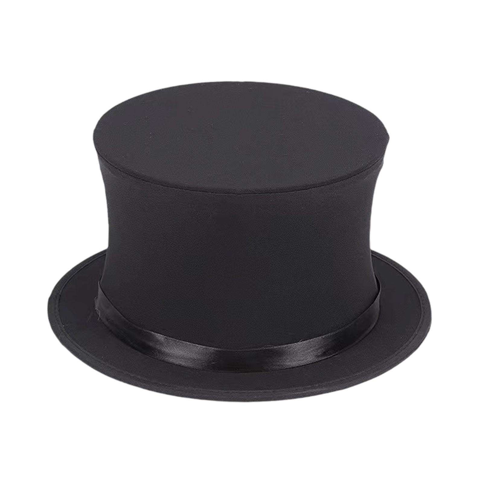 Chapeau haut-de-forme pour Gentleman, Costume d'halloween et de noël, chapeau haut-de-forme pliable Portable pour magicien du père noël, déguisement de fête Steampunk