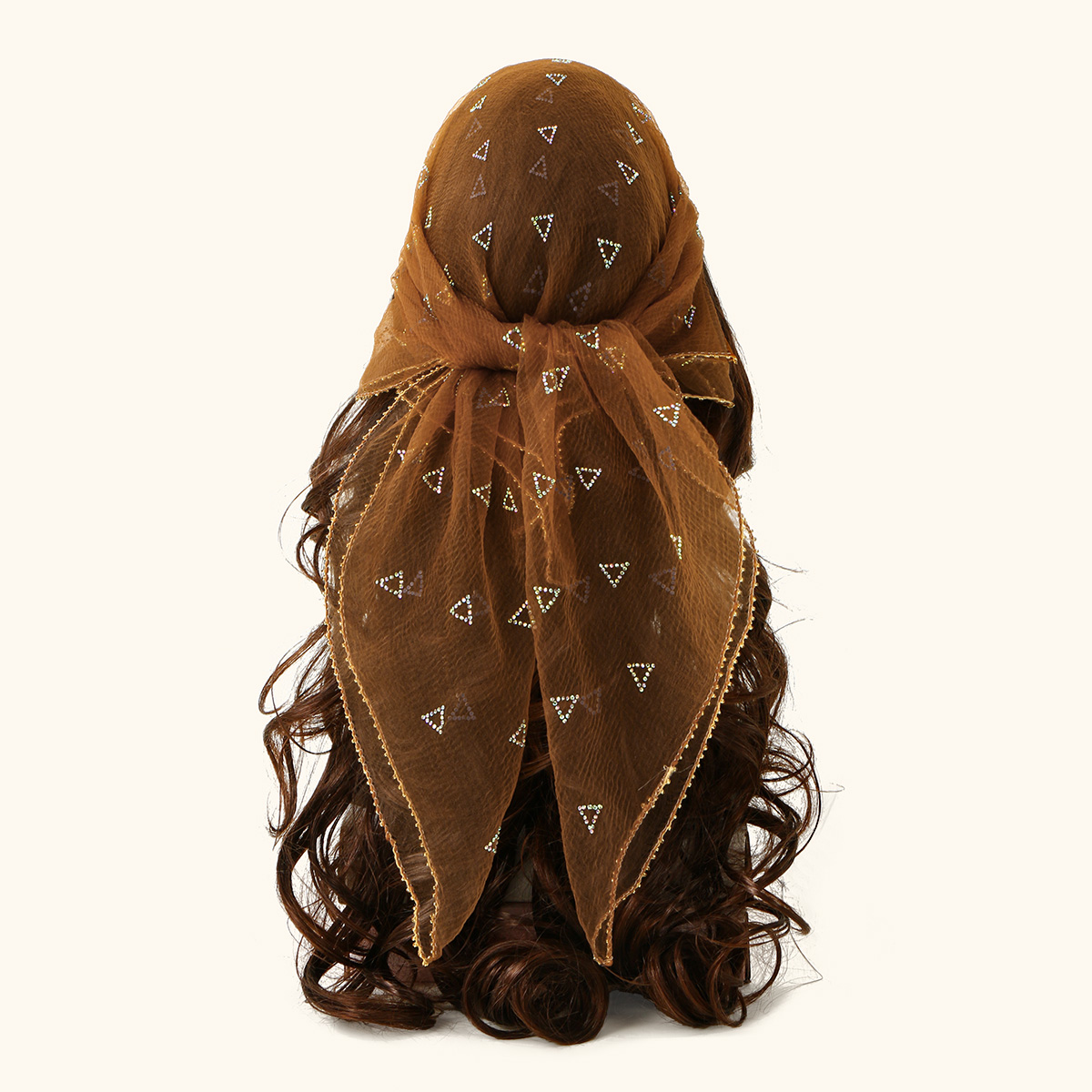 Écharpe carrée brodée cachemire en dentelle pour femme, bandeau de sauna respirant, châle en organza, écharpe ronde pour cheveux, accessoires de sauna, 80x80cm