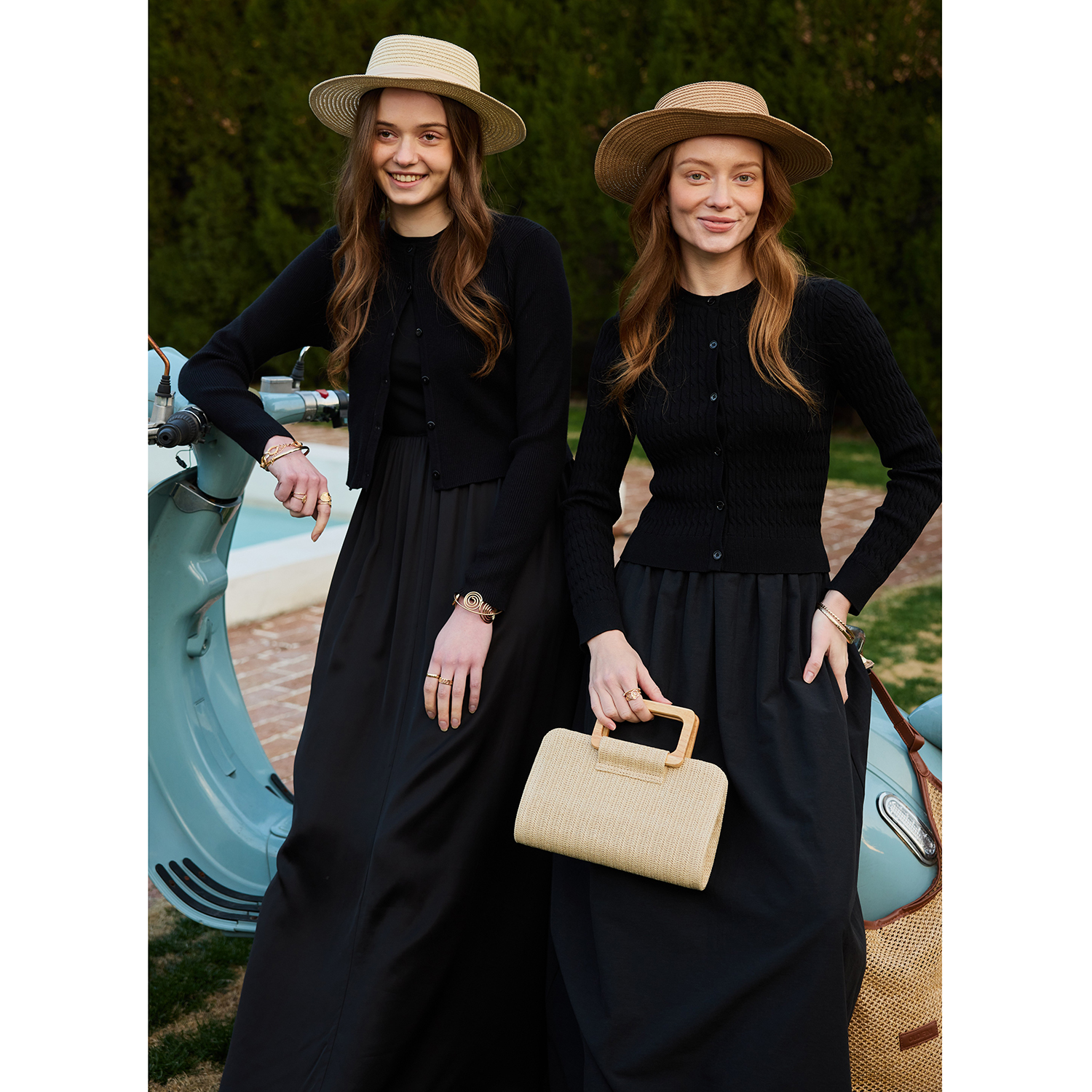 Robe sans manches AP SS26 pour femme, jupe à taille élastique, cardigan en maille torsadée, vêtements élégants
