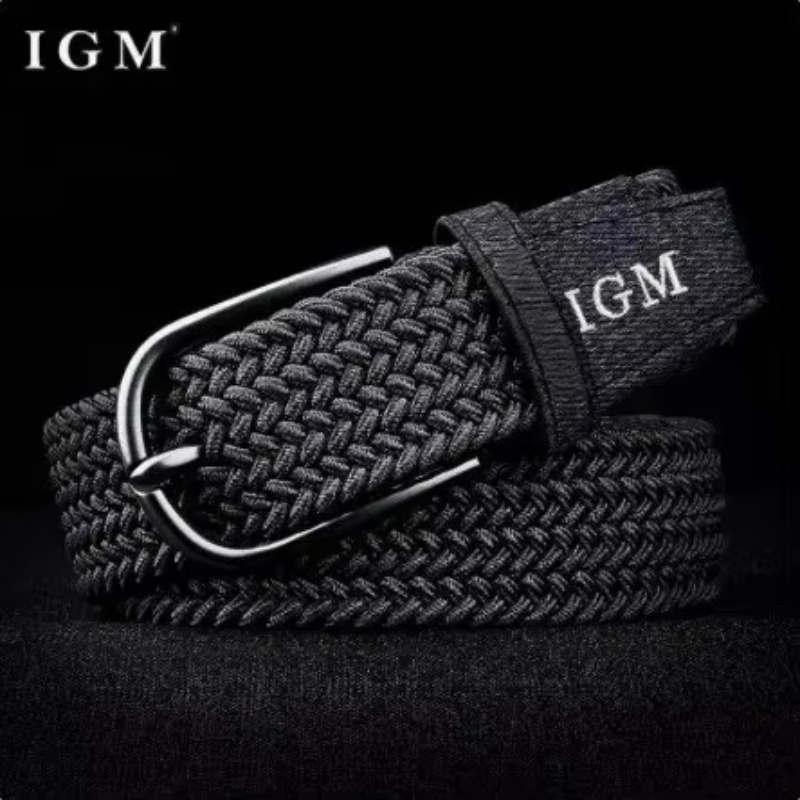 Ceinture élastique tressée pour hommes, toile tissée extensible, ceinture tendance pour jeans et pantalons polyvalents