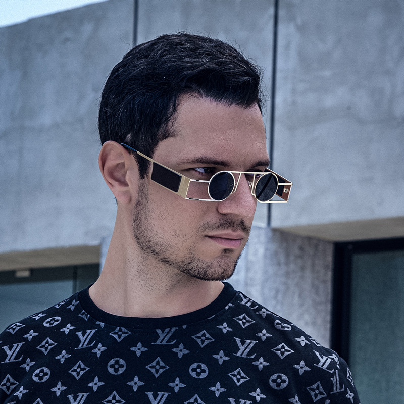 Mode Punk lunettes rondes pour femmes hommes marque de luxe Vintage cadre en métal lunettes de soleil femme classique à la mode Ins Style lunettes de soleil