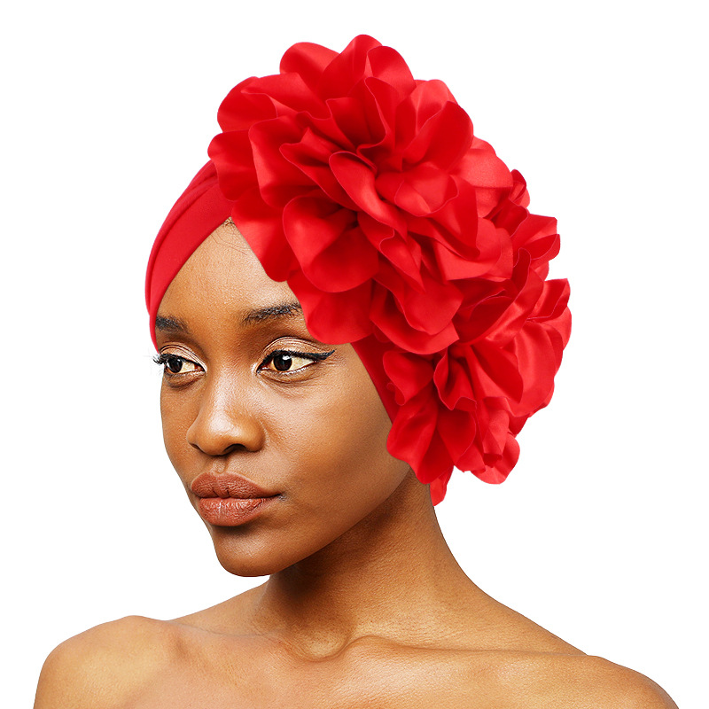 King fleur Turban femmes perte de cheveux Bonnet musulman chapeau chimio casquette Hijabs foulard fête de mariage chapeau bandeau indien chapeau Turbante