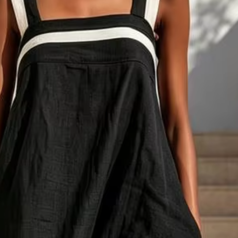 Robe d'été pour femmes, robe longue ample en coton et lin sans manches, décorée de pompons, avec poches, idéale pour les vacances