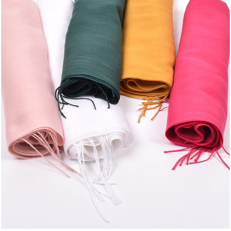 Mode cachemire Hijab écharpe pour femmes hiver solide châles et enveloppes automne Pashmina écharpes femme foulards pour dames 2022