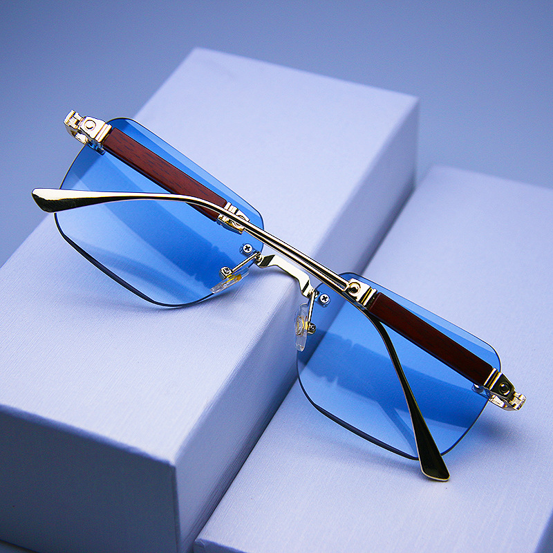 Lunettes de soleil sans monture, rectangulaires, tendance, populaires, pour femmes et hommes, lunettes de soleil carrées pour femmes et hommes, pour les voyages d'été, Oculos