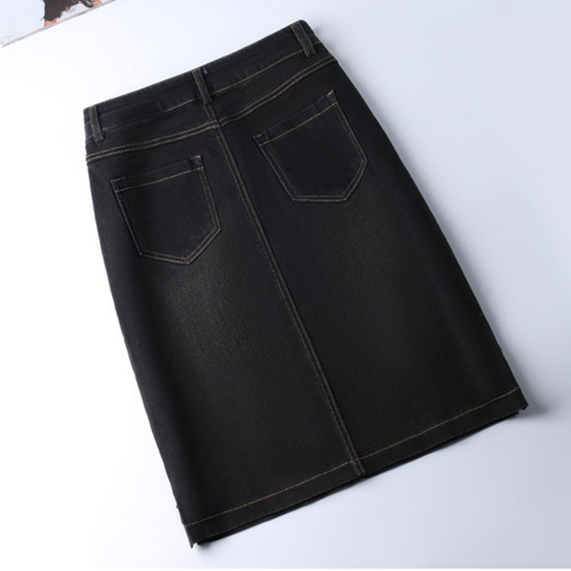 Jupe en jean taille haute fendue pour femme, jupes fourreau sexy, streetwear vintage, mode féminine, printemps, été