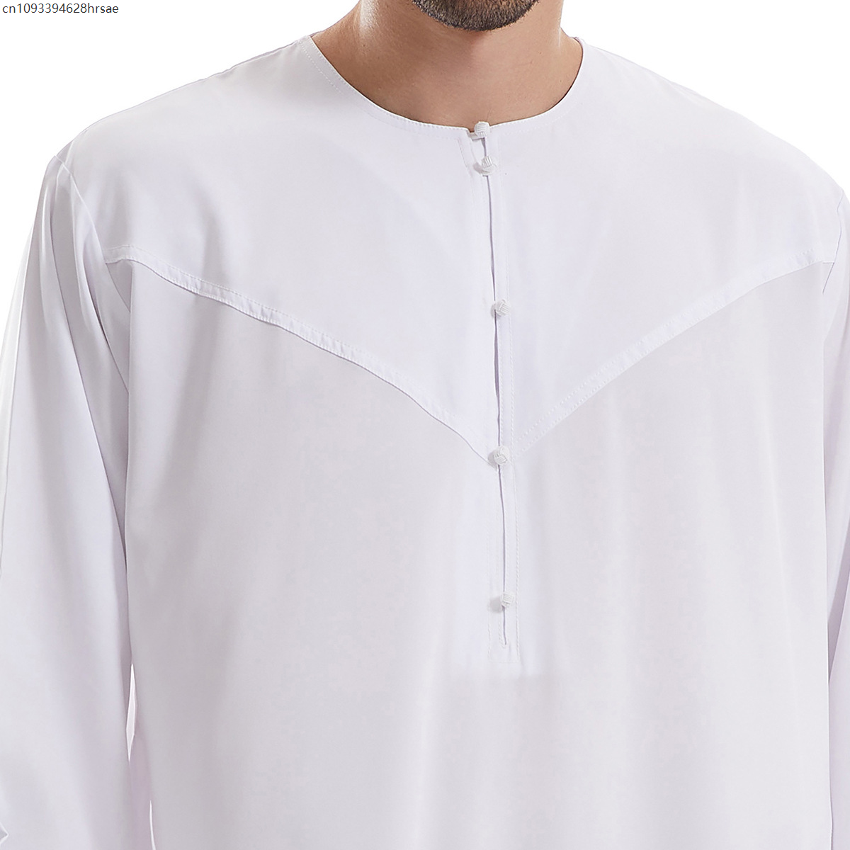 Thobe – Robe traditionnelle arabe à manches longues pour hommes, caftan musulman, vêtements islamiques pour hommes, coupe ample, vêtements de cérémonie décontractés