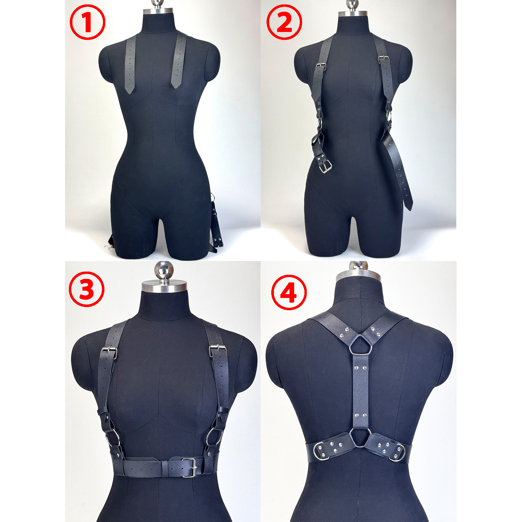 Ceinture large en cuir tendance, harnais de poitrine, bretelles pour femmes, décoration, ceinture punk rock, accessoires de vêtements gothiques