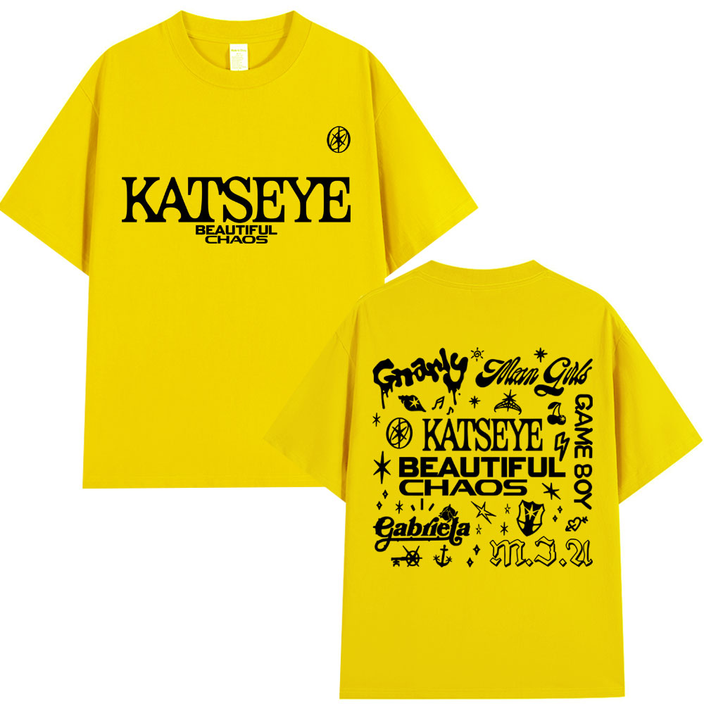 T-shirt coréen Katseye Beautiful Chaos Tour, Kpop Vintage, pour hommes et femmes, mode Harajuku Kawaii, vêtements Y2K pour femmes