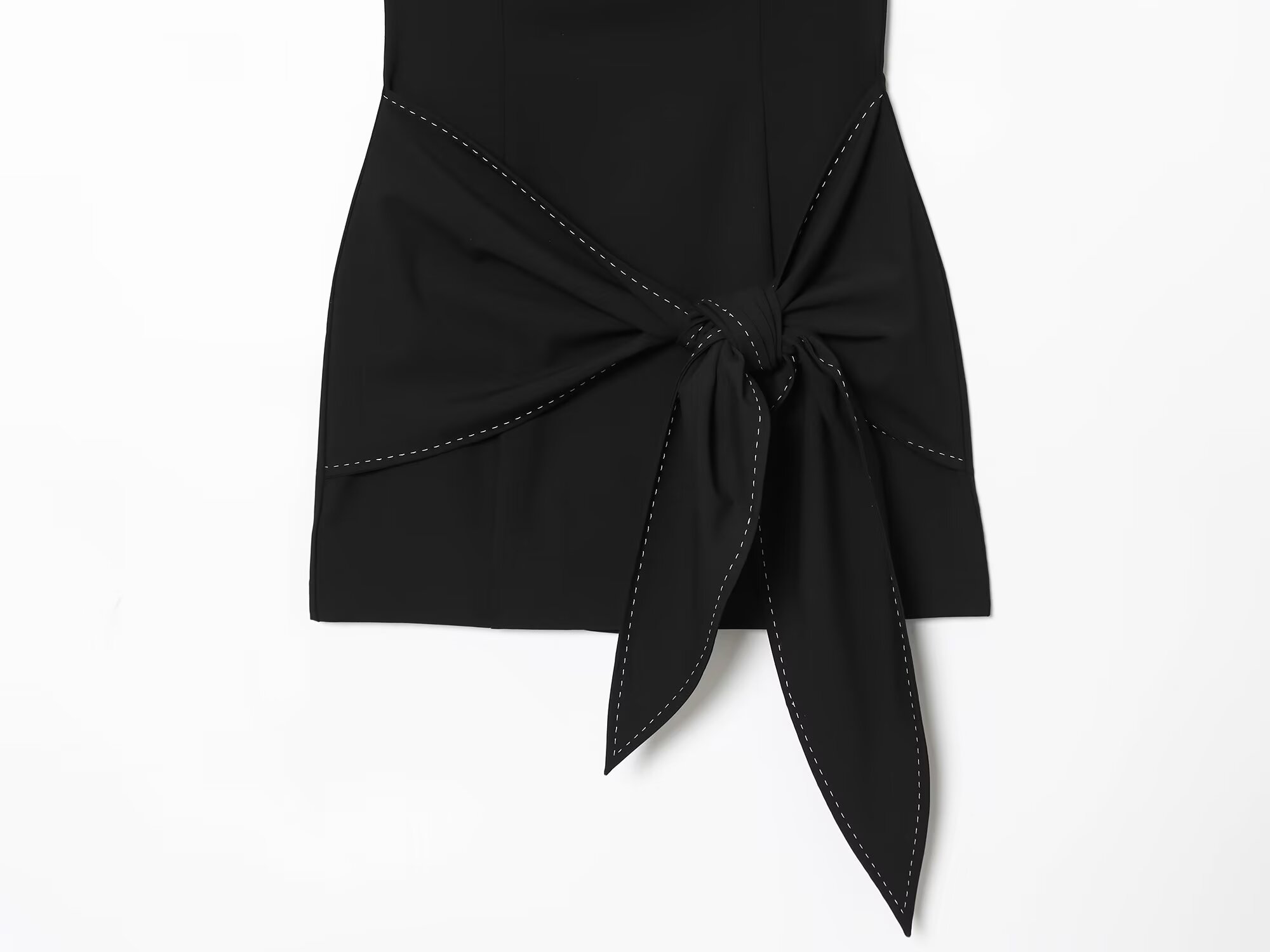 BSAY Bow robe courte pour les femmes mode automne hiver couture dos Zip gilet robes français Chic femme vêtements de soirée