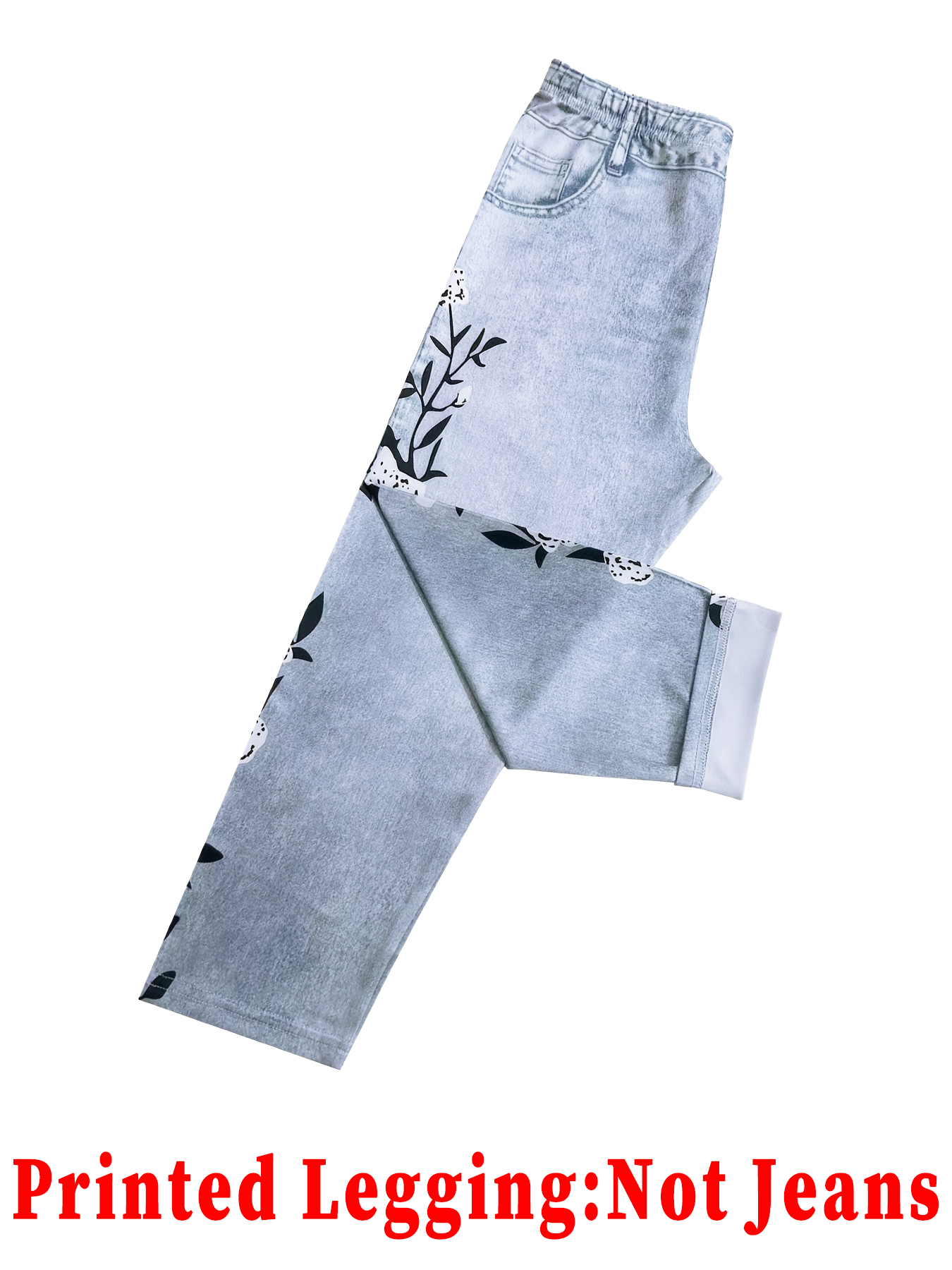 Capris imprimés pour femmes à la mode, design sans couture hautement élastique avec fausses poches, idéal pour les tenues décontractées et sportives