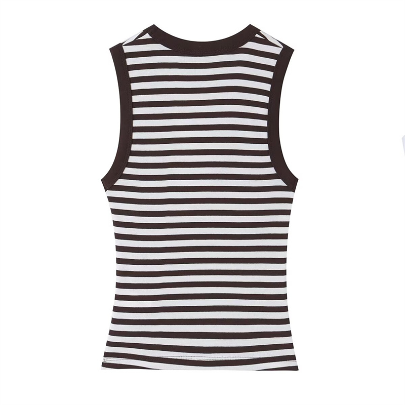 T-shirt Femme 2026 Nouvelle Collection Été Couleur Unie Sans Manches Sexy Col V Simple Coupe Ajustée Chic Décontracté T-shirt Tendance High Street