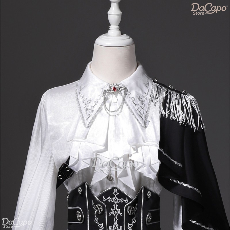 Costumes Ouji Jirai Kei, style japonais, tenue de cour, chemise et short unisexe Lolita Prince, haut vintage à manches longues, tenue de palais