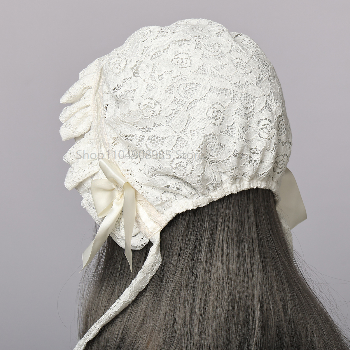 Bonnet en dentelle réglable rétro pour femmes, casquette de Village douce de Style victorien, chapeaux de demoiselle d'honneur, accessoires de Costume pour filles Lolita, chapeau en dentelle