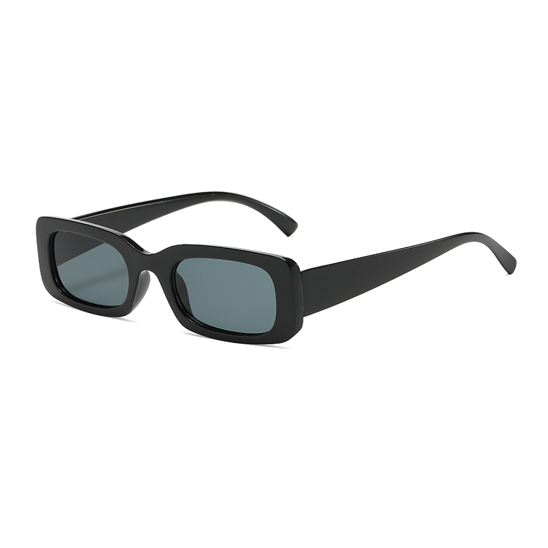 Lunettes de soleil carrées noires pour hommes, petites lunettes de soleil rectangulaires, verres noirs rétro, pour la conduite, la pêche, Oculos UV400