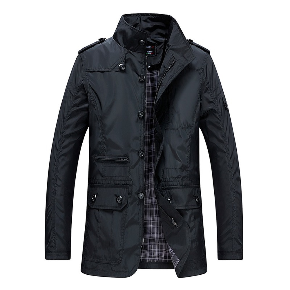 Trench-Coat Long classique pour hommes, pour l'été, fin, décontracté, kaki, fermeture éclair, coupe-vent, Streetwear, vêtements d'extérieur, Baggy, veste d'université, 2021